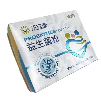 Hộp giấy y tế chăm sóc sức khỏe cho bột Probiotic 375g Giấy thẻ bạc, hộp giấy Mylar