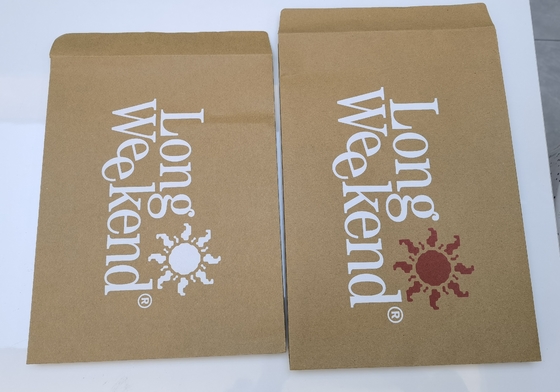 Túi giấy Kraft thân thiện với môi trường, Phong bì giấy nâu có thể tái chế Màn hình lụa 2 PMS